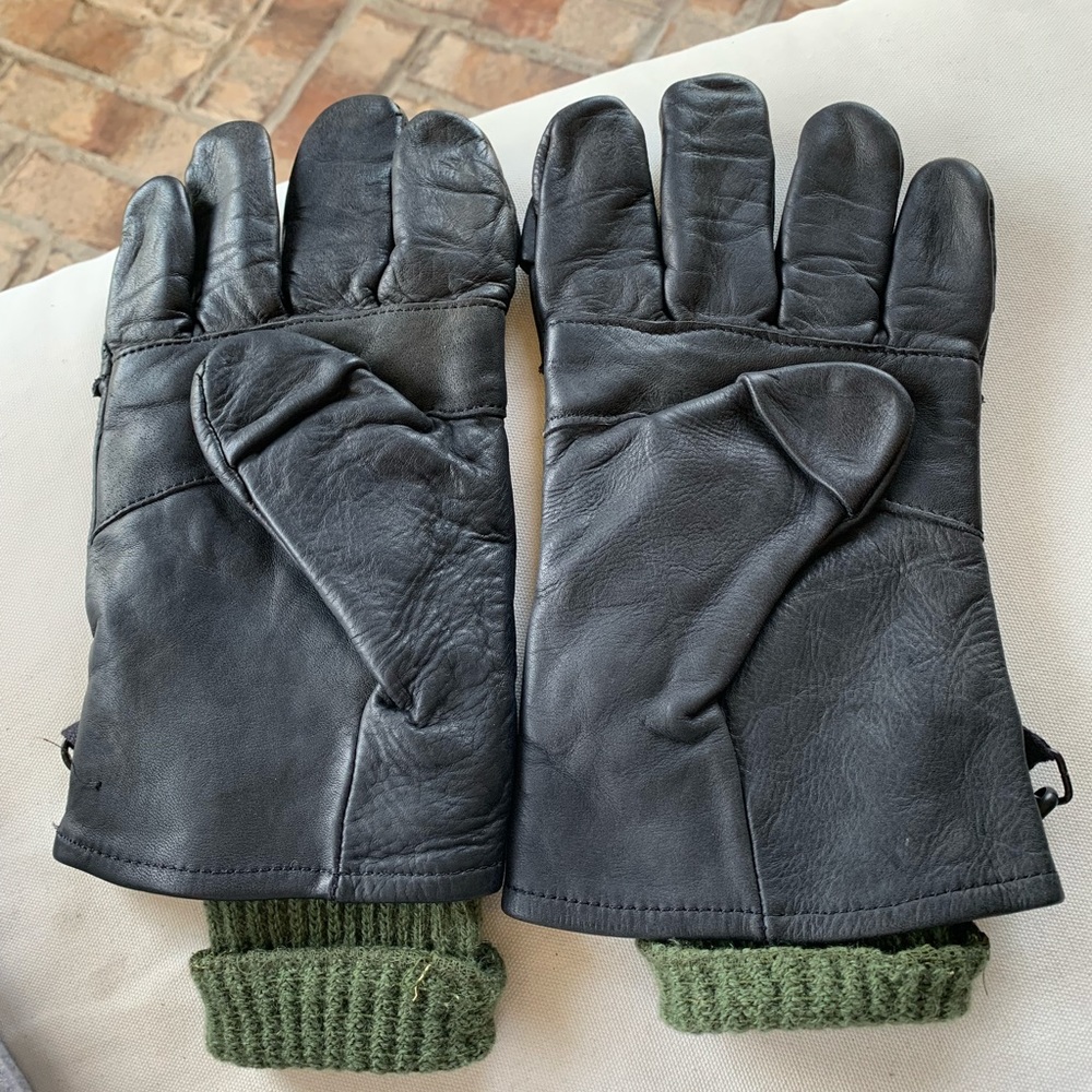 Unisex Leather Gloves Military Vintage